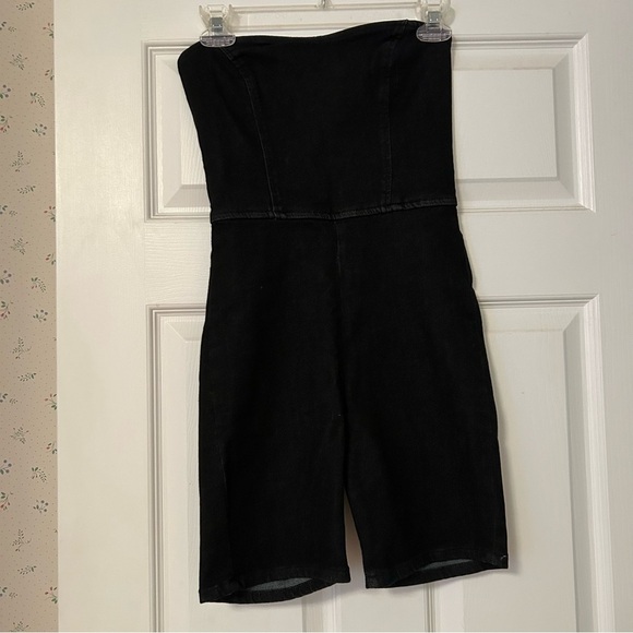 ADIKA Vibe Strapless Denim Biker Romper - Picture 7 of 7